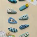 Gezan DIY Hairpin Accessories :10 PCS hair clips,10PCS Hairpin gasket, 2 PCS Sewing Clips, 10 PCS Cotton Quilting Fabric Bundles,One Lace Trim Ribbon Roll and Clear Glue