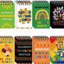 48 Pcs Mini Hispanic Heritage Notebooks Hispanic Month Theme Pocket Small Memo Pad National Heritage Month Spiral Notepads for Gift Party Favor Supplies Office