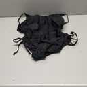 Viottiset Women's Ruched High Cut One Piece Swimsuit Tummy Control Bathing Suit Monokini (Large, Black)