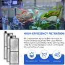 8 Pcs RF-L Fish Tank Filter Cartridges for Topfin L Retreat Filters,Aquarium Replacement Large Filter Cartridge with Carbon Compatible with Top Fin Desktop Aquariums with Large Retreat Filter