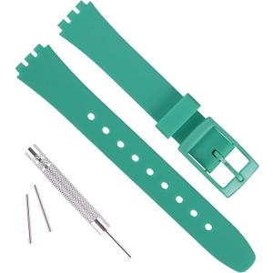 Replacement 12mm Waterproof Silicone Rubber Watch Strap Watch Band for Swatch