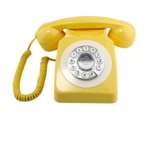 Sangyn Retro Landline Telephone Classic Vintage Corded Phone Old Fashioned Dial Button Desk Phone with Redial Function for Home Office