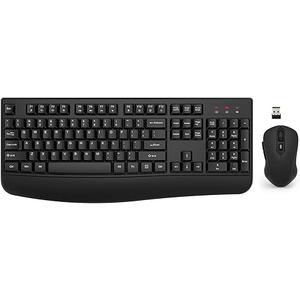 Wireless Keyboard and Mouse Combo, EDJO 2.4G Full Ergonomic Computer Keyboard with Wrist Rest and 3 Level DPI Adjustable Wireless Mouse for Windows, Mac OS Desktop/Laptop/PC