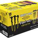 Monster Energy Rehab LPWBT, Variety Pack, Energy Iced Tea, 15.5 Ounce | Pack of 15 (EXP 12/12/27)