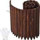 Garden Border Edging Landscape Edging Border Wooden Landscape Edging Wood Fence Decorative Garden Edging Lawn Edging Fence Flexible Garden Edging-15.7" H x 47.2" L (3PACK, 12Ft Total Length)