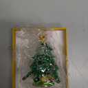 QIFU Hand Painted Enameled Small Christmas Tree Decorative Jewelry Trinket Box with Hinged, Unique Gift for Family