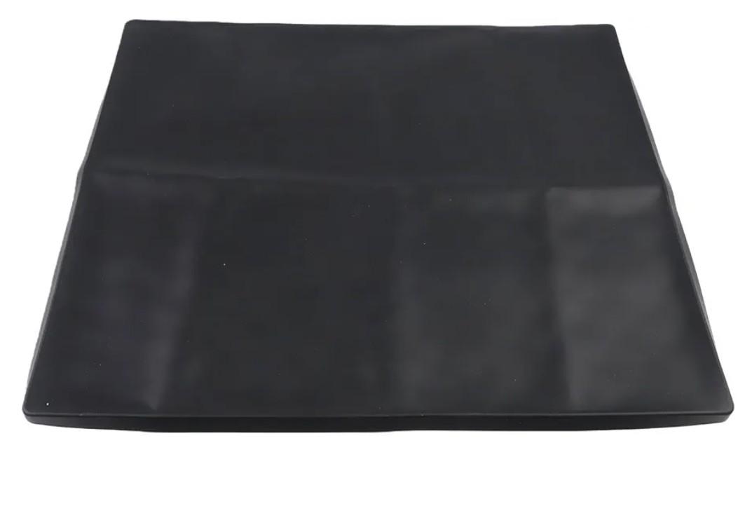 Silicone Bedside Commode Mat with Raised Edge for Spill Containment and Floor Protection,(23,5 x 23,5)