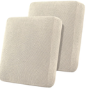 Flamingo P Super Stretch Couch Cushion Covers 2 Piece Set Sofa Seat Slipcovers with Elastic Bottom, Machine Washable Furniture Protector for Pets & Kids (2 Seat Cushion Cover, Biscotti Beige)