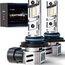 FRANXI 9005/HB3 Bulbs Fog Lights, 60W 16000LM Super Bright 6000K Cool White, 1:1 Design with Cooling Fan, Plug and Play, Pack of 2