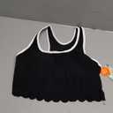 beautyin Bikini Tops for Women Modest Sports Swim Bra Athletic Swimsuit Bathing Suit Top Black, Small, Black