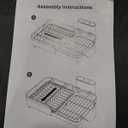 Dish Drying Rack, Expandable Dish Rack for Kitchen Counter, Stainless Steel Dish Drainer with Drainboard Set and Utensil Holder (White)