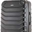 InUSA ENDURANCE Luggage with Spinner Wheels | Durable Lightweight Hardside Suitcase, Spacious Travel Bag with Handle and Trolley | 24-Inch Medium Checked Luggage | Black