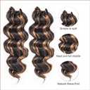 Toyotress Ocean Wave Crochet Hair - 12 Inch 8 Packs Brown Mix Blonde Crochet Braids Deep Twist Synthetic Braiding Hair Extensions (12 Inch, P4/27-8P)