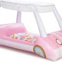 FUNBOY & Malibu Barbie Luxury Inflatable Golf Cart Summer Pool Float - Land or Water Inflatable with Cup Holder, Large