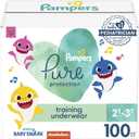 Pampers Training Pants - Pure Protection - Size 2T-3T, 100 Count, Baby Shark Premium Hypoallergenic Potty Underwear