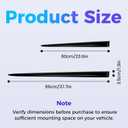 4PCS Body Side Trim Cover, Waterproof Bright Black Universal Door Protector Prevents Dents Scratches Auto Modification Car Door Side Protection Strips