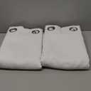 NICETOWN White 100% Blackout Curtains for Windows, Pack of 2, 52 inches W x 102 inches L, Super Heavy-Duty Black Lined Total Darkness Drapes for Bedroom, Privacy Assured Window Treatment for Patio