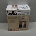 BELLA 12 Cup Programmable Coffee Marker, Reusable Dishwasher Safe Accessories, Easy LCD diaply, Auto Shutoff, 900 watt, Oatmilk