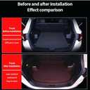 Custom Car Trunk Mat Liner for Sedan SUV Sports - All Weather Protection, Durable PU Leather, Heavy Duty, Dustproof, Anti-Slip Floor Mats (Striped Black)