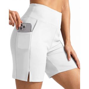 Ommiivex Women Swim Shorts 5 Inches High Waist Extremely Stretch Softness Quick Dry for Pool Beach Board Summer Vacation