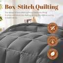 Feather and Down Comforter Insert Full Size, 100% Cotton Cover, All Season Grey Down Feather Duvet Insert, Fluffy Soft Hotel Luxury Bedding for Bedroom, 82 x 86 Inches