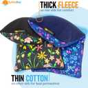 SunnyBay Small Microwave Heating Pad, Microwavable Versatile Cold/Heated Neck and Shoulder Wrap for Back Pain and More, Moist Heat Cotton-Fleece Pad, 6x11 Inches, Lilac and Green Flowers, Pack of 2