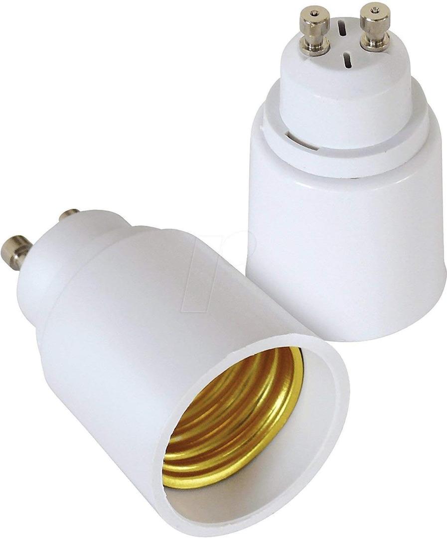 (10pcs) Yi Lighting GU10 to E26/E27 Adapter - GU10 Bayonet Base to E26/E27 Edison Screw Bulb Socket Adapter Converter