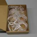 Chunful 24 Packs Clear Church Pew Clips for Weddings Heavy Duty Plastic Pew Hooks Decorations Church Bench Bow Holders for Aisle Chairs Railing Bow Garland Decor