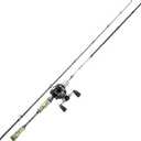 Sougayilang DC Baitcaster Combo –Digital Anti-Backlash Control, 7.2:1 Gear Ratio, 18.5LB Drag, 30+24Ton Graphite 2-Piece M/MH Rod, SuperPolymer Handle for Bass, Walleye, Pike Size: 762-MH Right