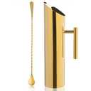 Generic Soluna HM Stainless Steel Chrome Gold Pitcher with Handle, PT-CR-4CU-GLD-2