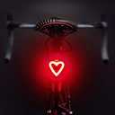 Heart Shape LED Bicycle Light USB Rechargeable Bicycle Taillight Waterproof MTB Taillight 5 Mode Cycling Night Safety Warning Lamp