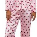 Cjfdfy Women's Satin Pajamas Cute Pj Sets Silk Feel Sleepwear Long Sleeve Shirt and Pants 2 Piece Outfits 2026, S