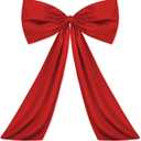 Bow Decor Large Bow for Room, Coquette Giant Ribbon Tie for Birthday Party Backdrop Wall Decor(Red,24 x 36 Inches)