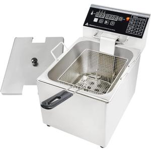 Electric Deep Fryer with Basket and Lid Capacity 8L Electric Deep Fryer with Intelligent Temperature Control for Home Kitchen and Restaurant 1800 Watts 110V