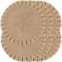 Round Burlap Placemats Set of 3 Jute Rustic Place Mats for Dining Tables Heat Resistant Natural Farmhouse Table Mats Decor for Thanksgiving (Brown)