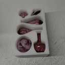 Mowtanco Pink Ceramic Bud Vases, Set of 6 Small Glazed Pottery Vases for Floral Arrangements, Decorative Rustic Vases for Modern Farmhouse Home Decor, Living Room, Dining Table Centerpieces 