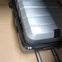 KROSER Hardside Expandable Carry On Luggage with Spinner Wheels & Built-in TSA Lock, Durable Suitcase Rolling Luggage with USB Port, Carry-On 20-Inch, Silver Grey, 93 liters