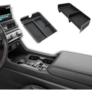 2PCS Center Console Organizer Compatible with 2023 2024 2025 Honda Pilot/ 2026 Honda Passport Armrest Tray Insert Divider Slot Box Secondary ABS Plastic Material Interior Accessories