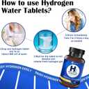 Hywebrvctok Hydrogen Water Tablets with Magnesium, 8 PPM H2 Molecular Hydrogen Tablets for Drinking Water, Rich in Antioxidants, Supports Cellular Health Recovery & Cognitive Function, 120 Counts