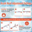 16FT Telescoping Pool Pole with 19" Pool Brush Head,Reinforced Aluminum Adjustable Extension Pole,Heavy Duty Adjustable Pool Cleaning Pole for Inground & Above Ground Pool Wall Tile Floor Cleaning
