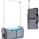 Mavii Dance Bag with Garment Rack - Wheeled 28 Inch Collapsible Travel Bag, Rolling Garment Rack Luggage, Gray