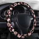 Steering Wheel Covers for Car, Truck, and SUV, Cute Non-Slip Breathable Elastic Steering Wheel, Car Accessories, Universal 15 Inch Leather Cover for Men Women Butterfly Hearts