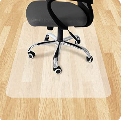 VPCOK Office Chair Mat, Computer Chair Mat, 47" x 35" Office Chair Mat for Hardwood Floor/Low Pile Carpet, Translucence, Unique Design, High Impact Strength, Upgraded Version