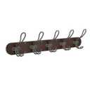 Spectrum Wall Mount Wood 5-Hook Rack 12,7cm x 50,8cm x 9,5cm