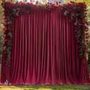 Burgundy Backdrop Curtains 4 Panels - Wrinkle-Free Polyester Photography Drapes for Baby Shower & Birthday Party - 16 X10FT