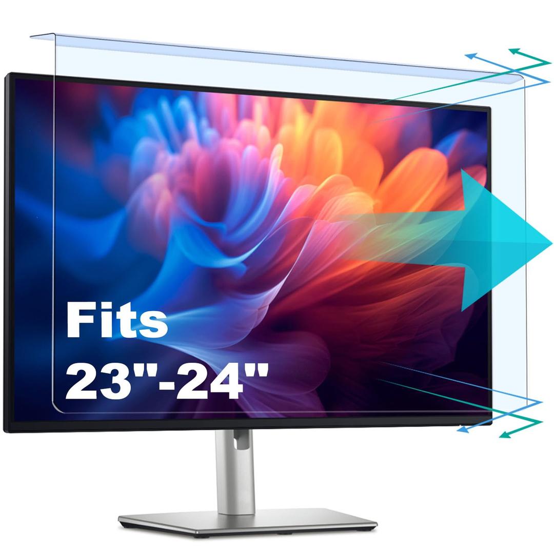 Blue Light Blocking Computer Screen Protector for 24-inch Monitor, Acrylic Hanging Type Anti Blue Light Filter, Anti UV/Scratch Resistance Protection Panel, 24"(547 * 320mm)