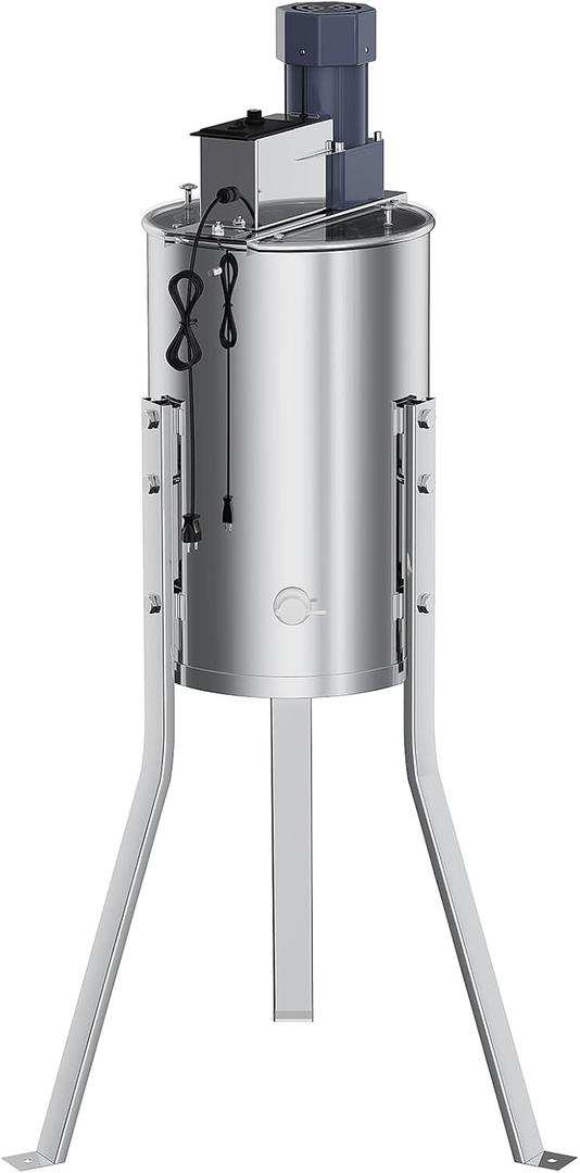 Electric Honey Extractor, 2 Frame Capacity Stainless Steel Honey Spinner with 140W Motor, Adjustable Speed (Up to 1300 RPM), Transparent Safety Lid, Durable & Easy to Clean for Beekeeping Electric Honey Extractor, 2 Frame Capacity Stainless Steel Honey Spinner with 140W Motor, Adjustable Speed (Up to 1300 RPM), Transparent Safety Lid, Durable & Easy to Clean for Beekeeping