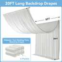 Outpain 30ftx20ft Ivory Backdrop Ceiling Drapes,6Panels 20ft Height Wrinkle Free Tent Draping Curtains, Fabric Drapery Ceiling Drapes for Wedding Ceremony Birthday Theme Parties with Rod Pocket