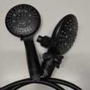 Cobbe Dual Handheld Shower Head Combo, Powerful Water-Saving Shower System 2 in 1 High Pressure Rainfall Shower Combo 48-Setting 3-Way Water Diverter with Anti-Swivel Lock Nut, 6 Spray Mode (Black)