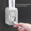 Automatic Toothpaste Dispenser for Kids, 2 PCS Toothpaste Squeezer for Kids & Family Shower Decor, is Wall Mounted Bathroom Accessories Organizer (Black, 2PCS)